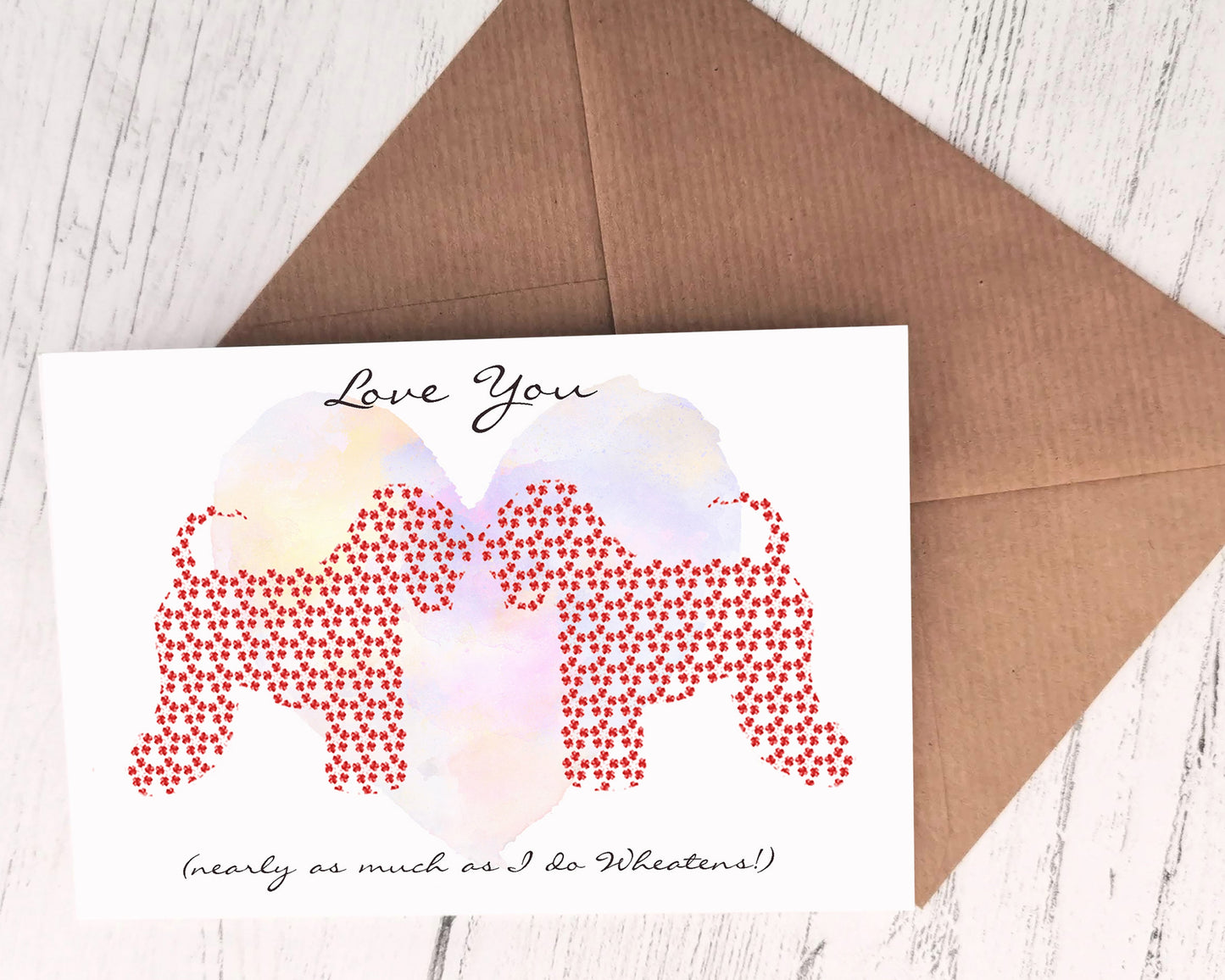 Soft Coated Wheaten Terrier Love You Valentine Card