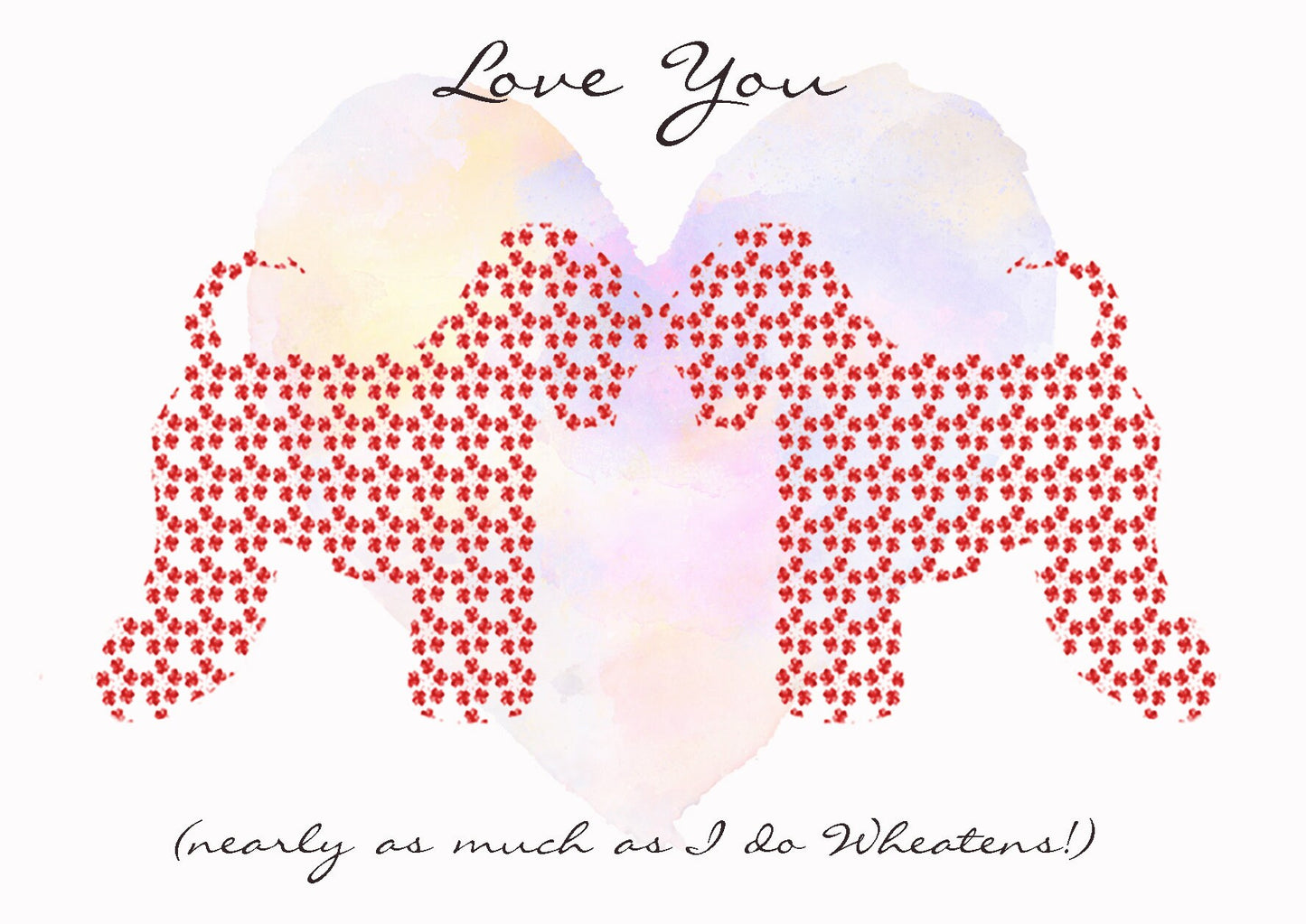 Soft Coated Wheaten Terrier Love You Valentine Card