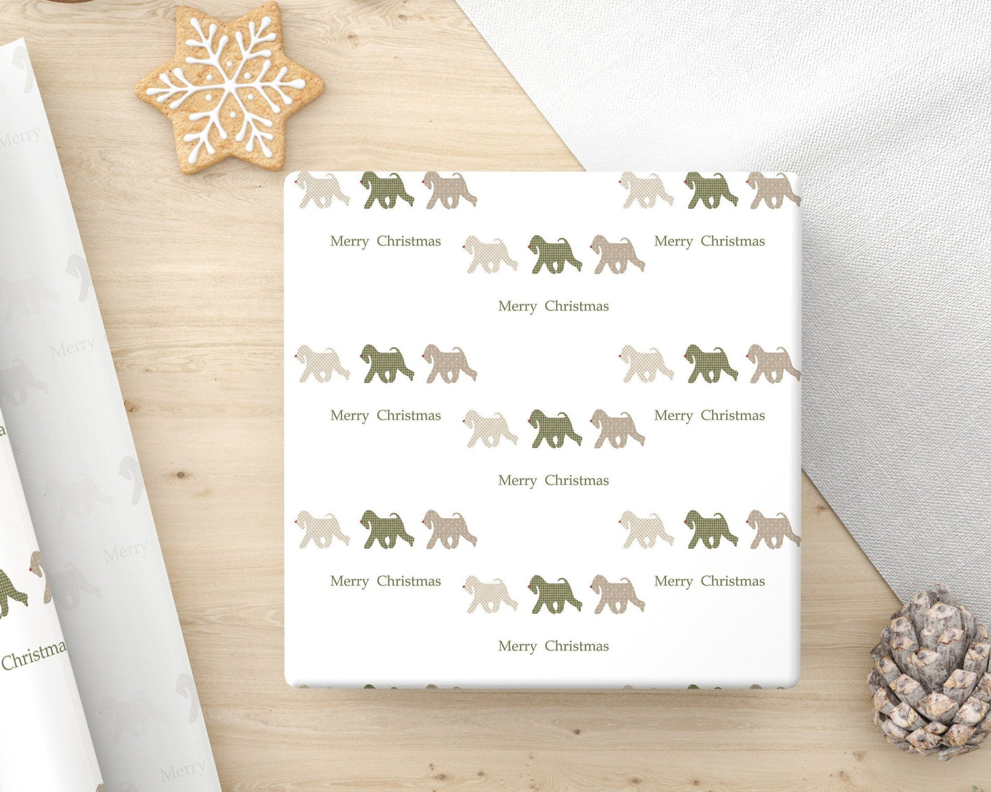 soft coated wheaten terrier christmas paper bundle