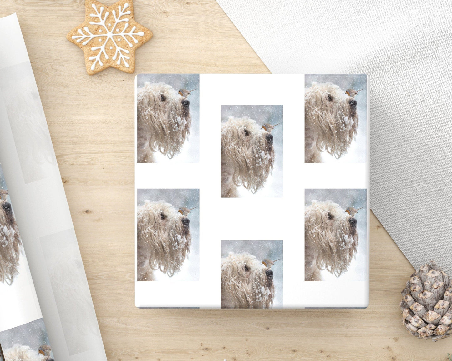 soft coated wheaten terrier christmas paper bundle