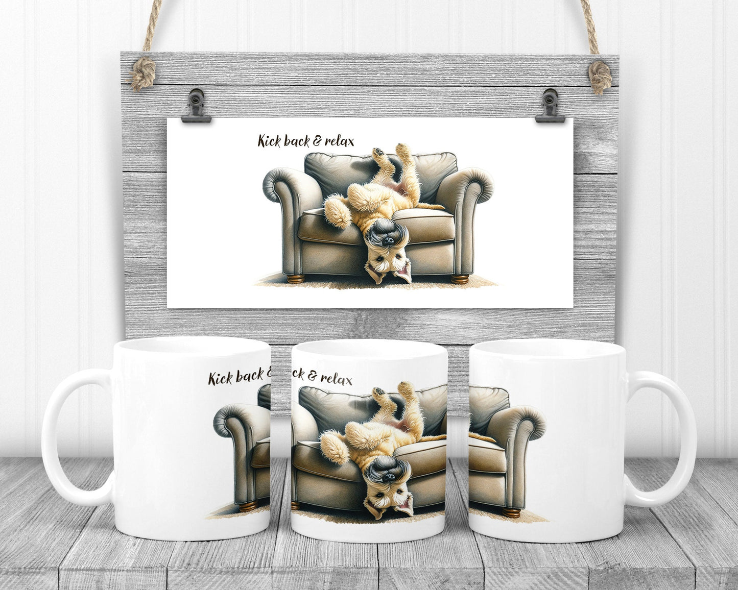 wheaten terrier kick back & relax mug