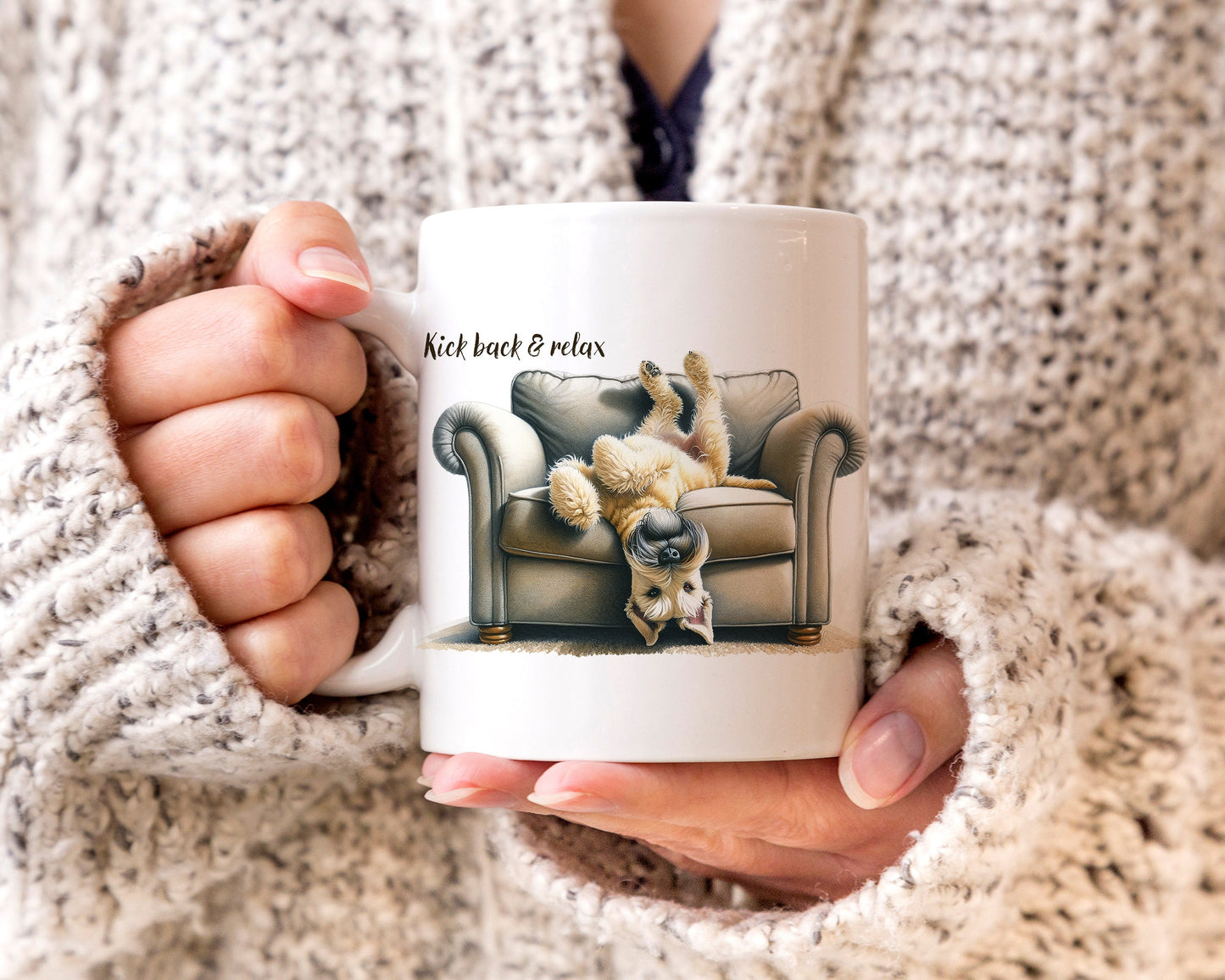 wheaten terrier kick back & relax mug