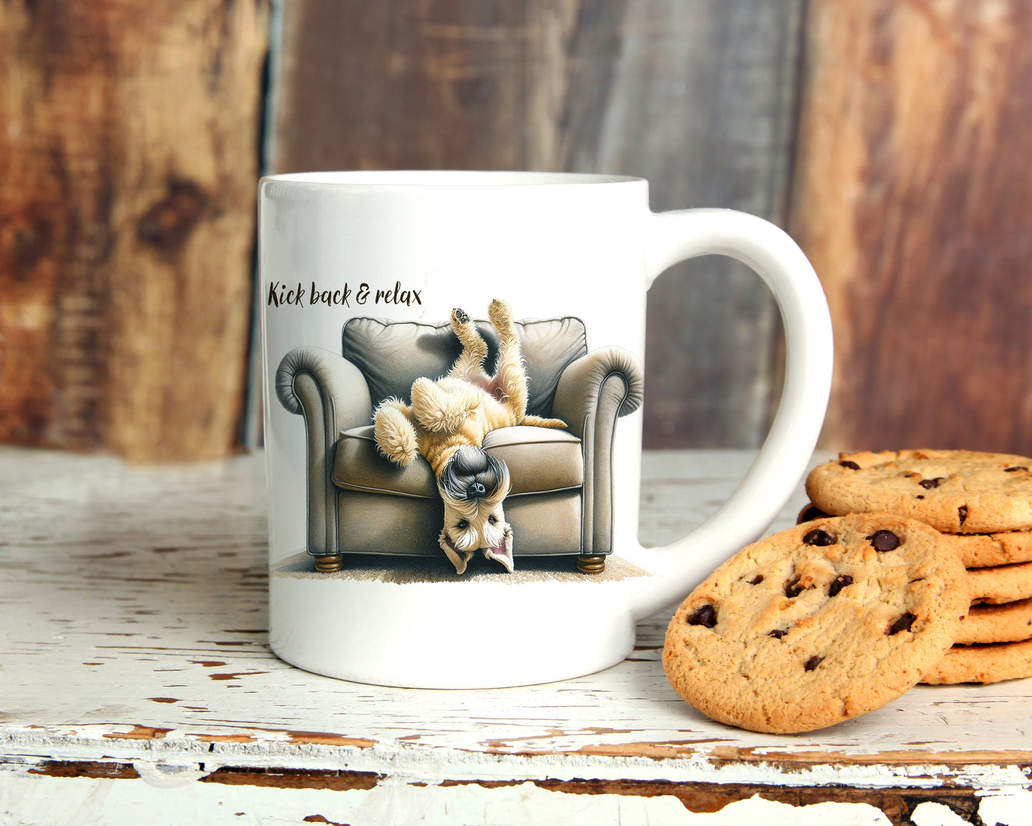 wheaten terrier kick back & relax mug