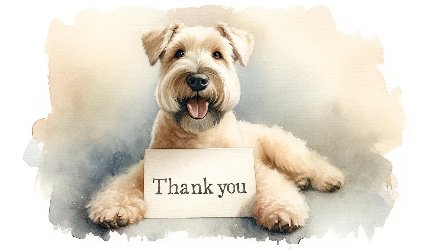 wheaten terrier thank you card