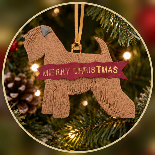 Wheaten Terrier Merry Christmas Decoration