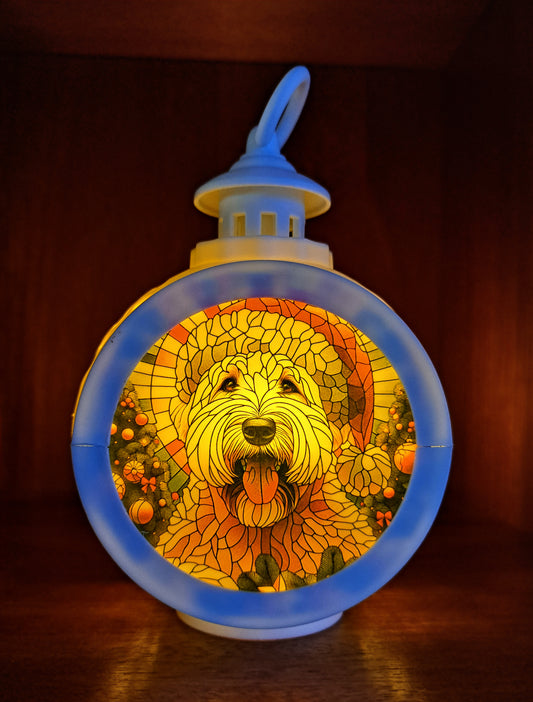 Wheaten Terrier White Lantern Light