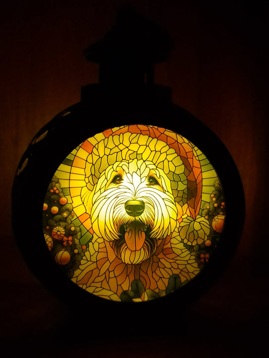 Wheaten Terrier Vintage Lantern Light
