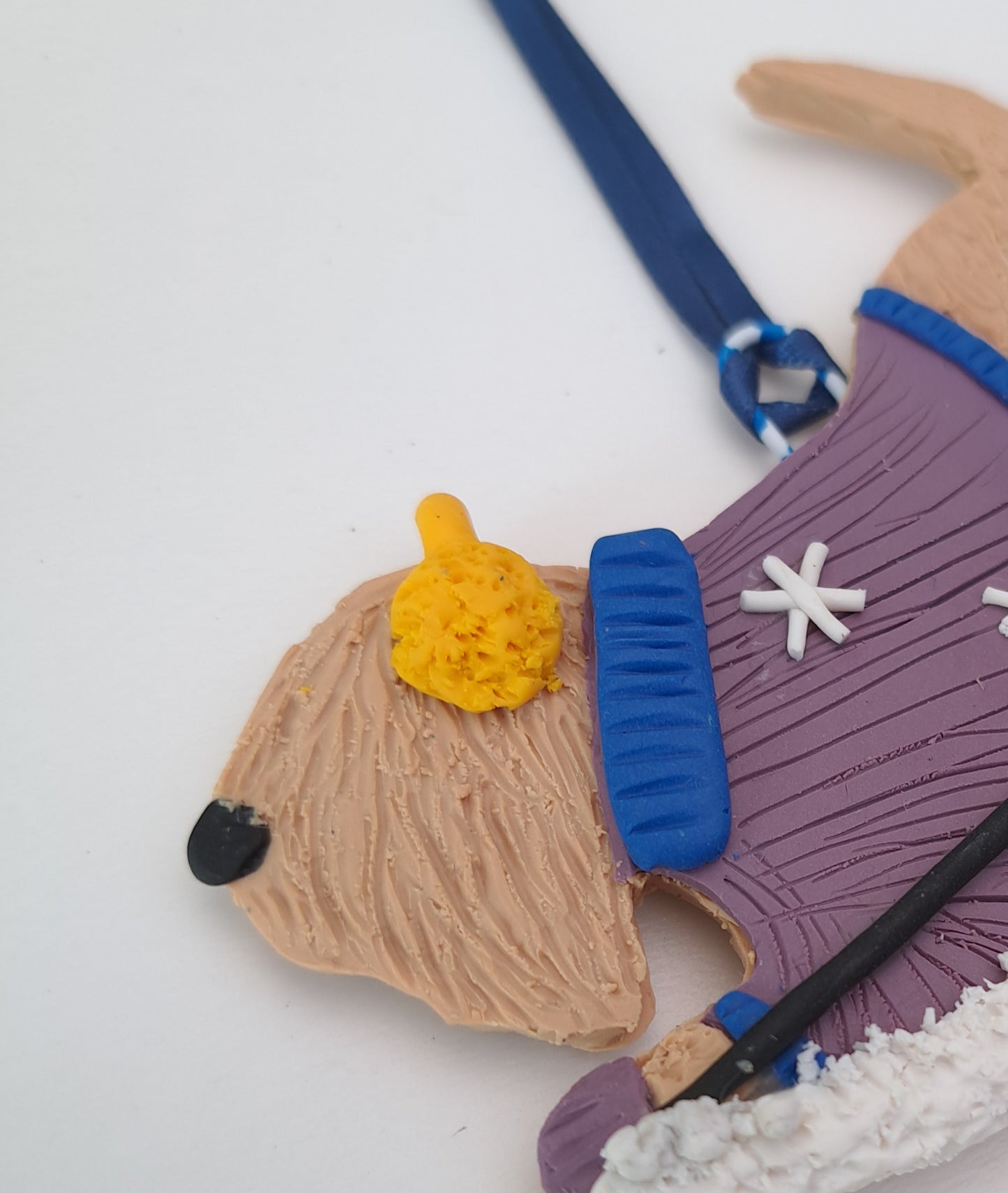 Wheaten Terrier Skiing In Snow Tree Decoration