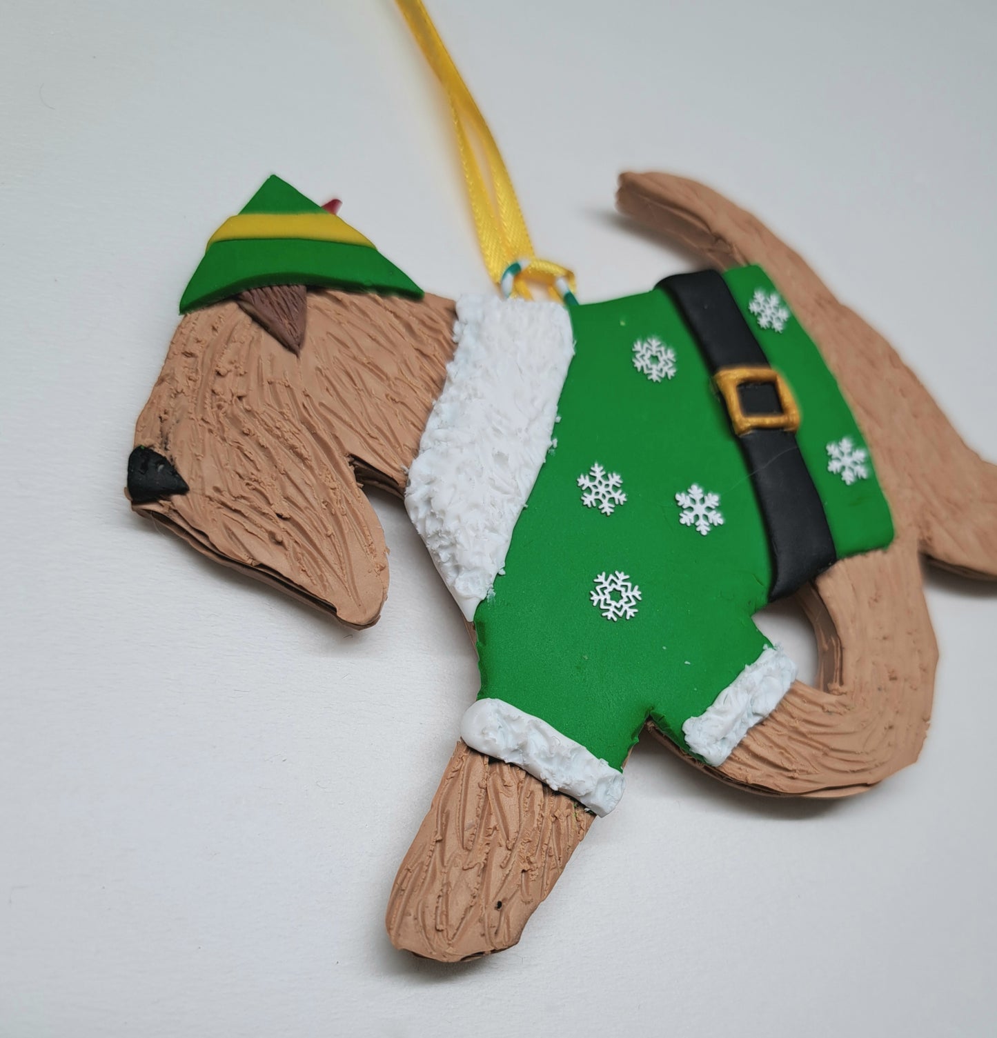 Wheaten Terrier Elf Tree Decoration