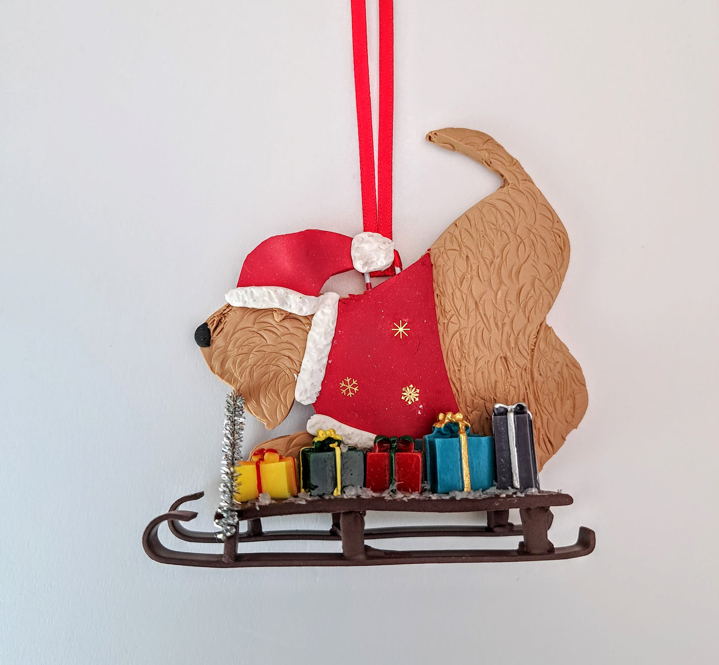 Wheaten Terrier Special Delivery Tree Decoration