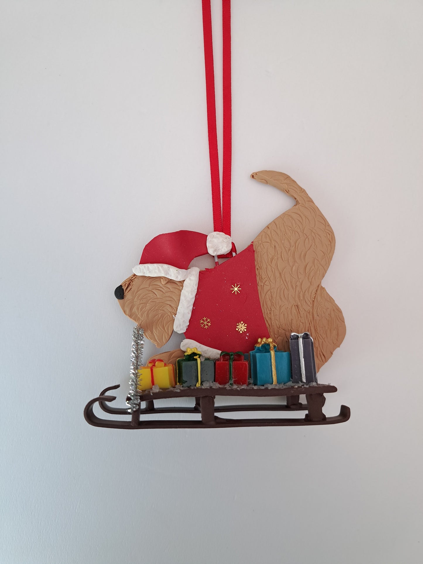 Wheaten Terrier Special Delivery Tree Decoration