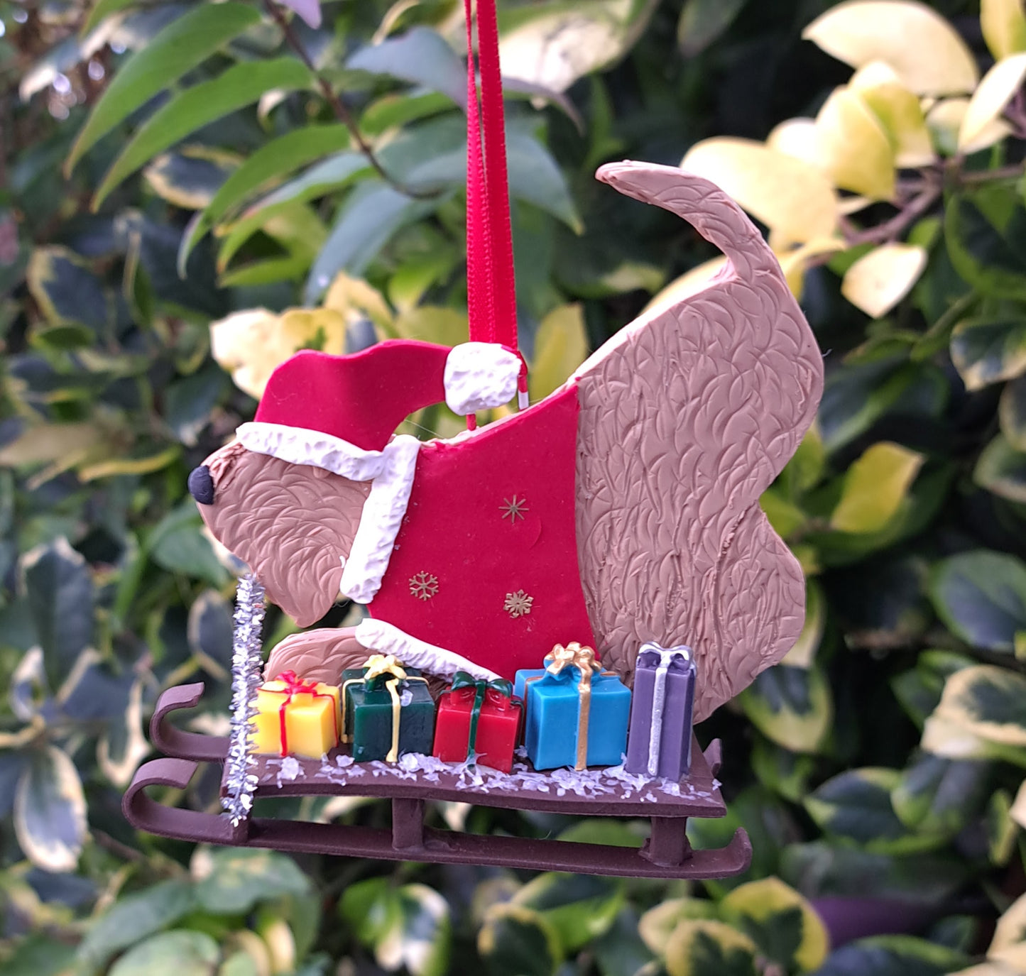 Wheaten Terrier Special Delivery Tree Decoration