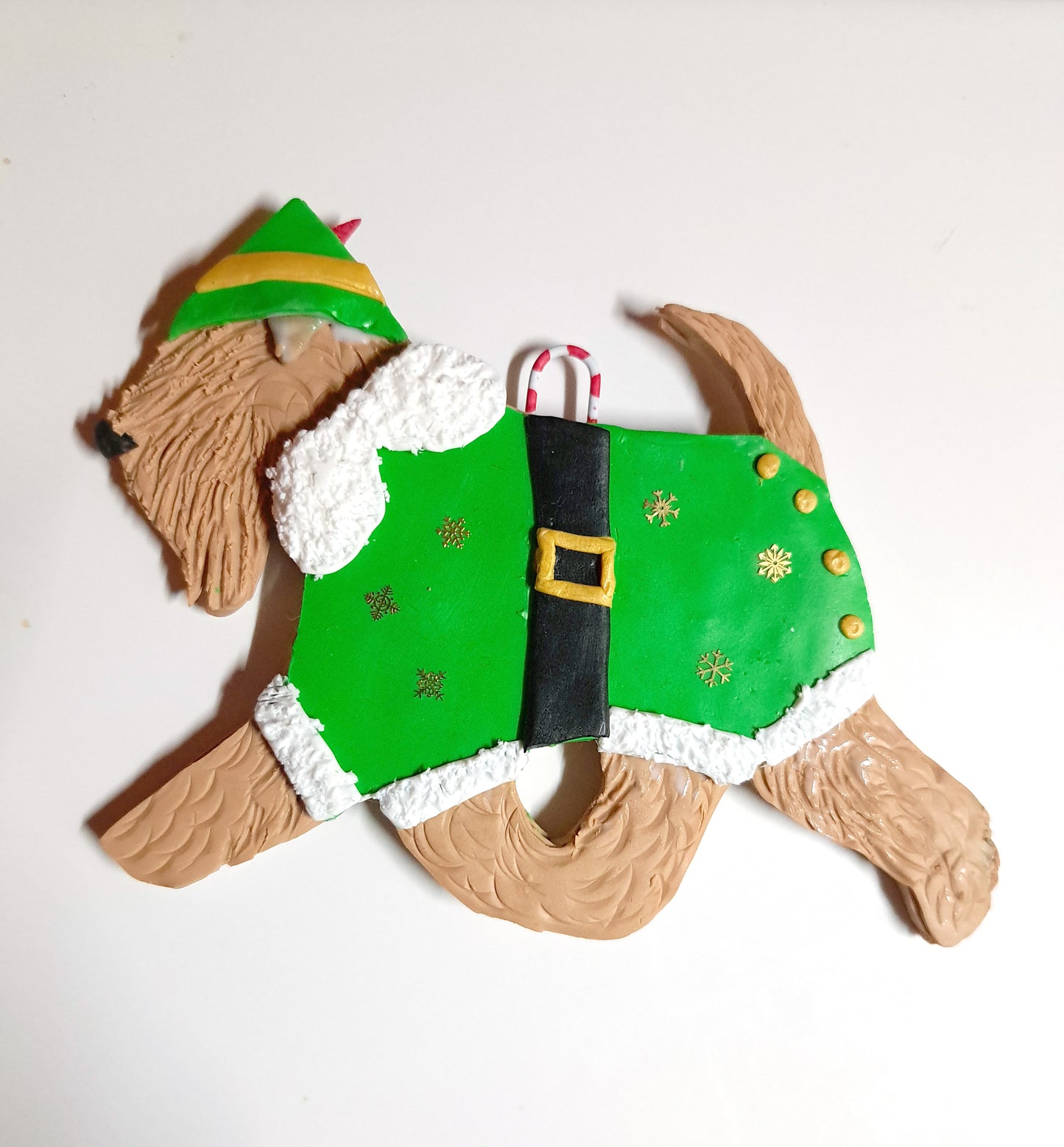 Elf Wheaten Terrier Tree Decoration