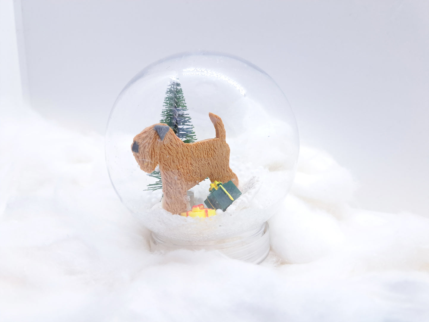Wheaten Terrier Christmas Snow Globe