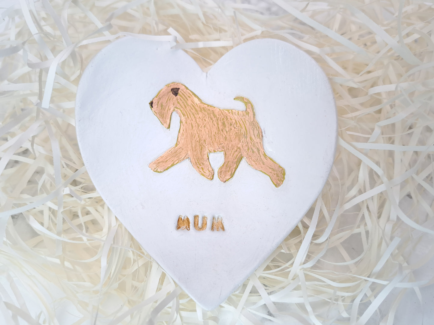 Running Wheaten Mum Heart Trinket Dish
