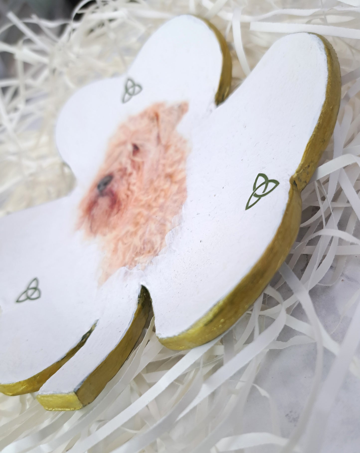 Wheaten Portrait Shamrock Trinket Dish