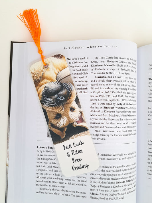 Kick Back Keep Reading Bookmark