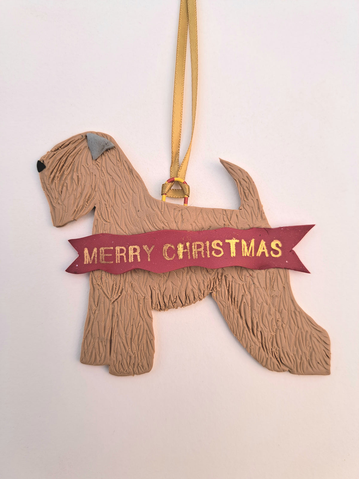 Wheaten Terrier Merry Christmas Decoration