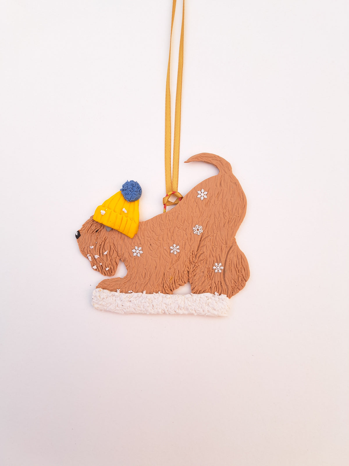 Lets Play Wheaten In Snow Christmas Decoration