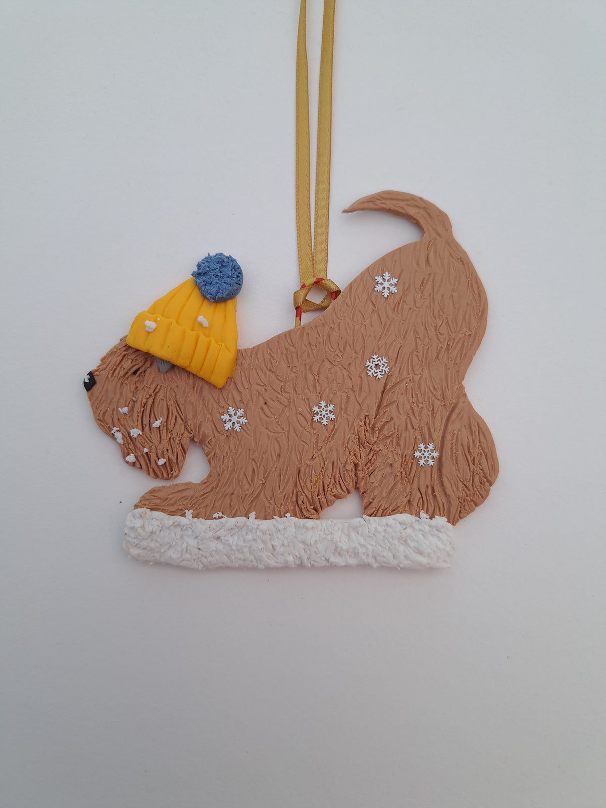 Lets Play Wheaten In Snow Christmas Decoration