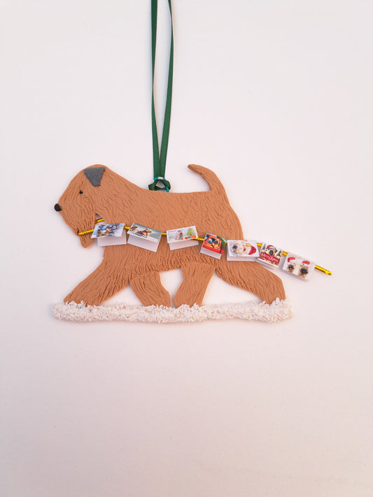 Cheeky Wheaten Terrier Running With Christmas Cards