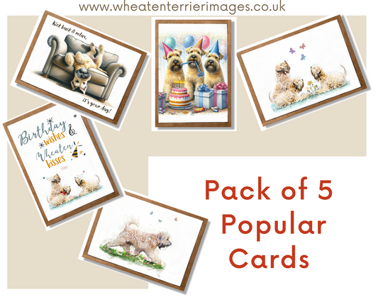 Soft Coated Wheaten Terrier Cards Pack of 5