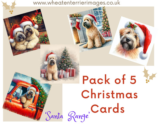 Santa Range Christmas Cards Pack of 5