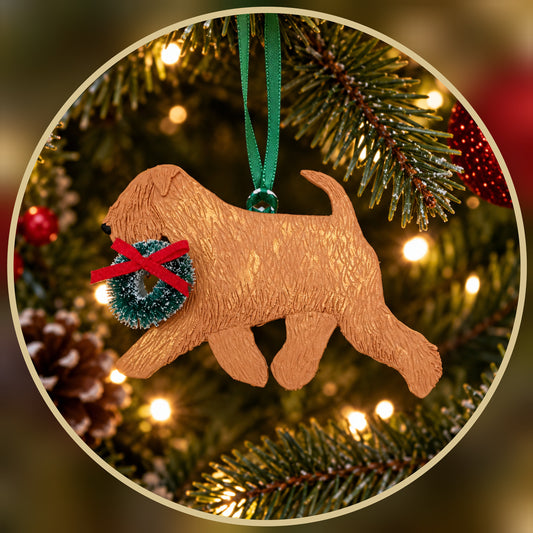 Wheaten Terrier With Festive Wreath
