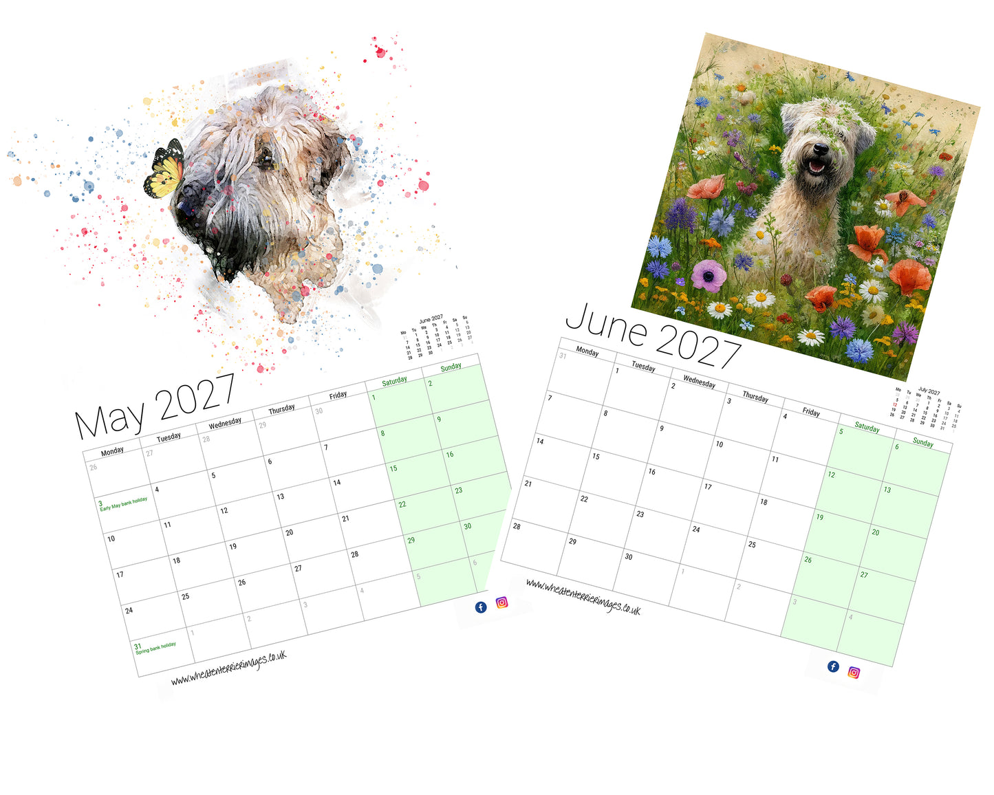 Soft Coated Wheaten Terrier Calendar 2027