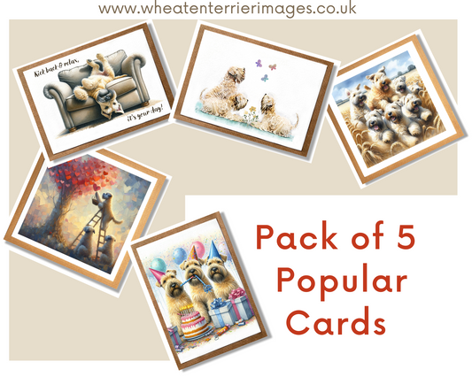 Wheaten Terrier Cards Pack of 5