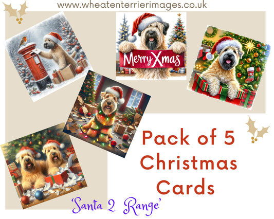 Santa Range 2 Christmas Cards Pack of 5