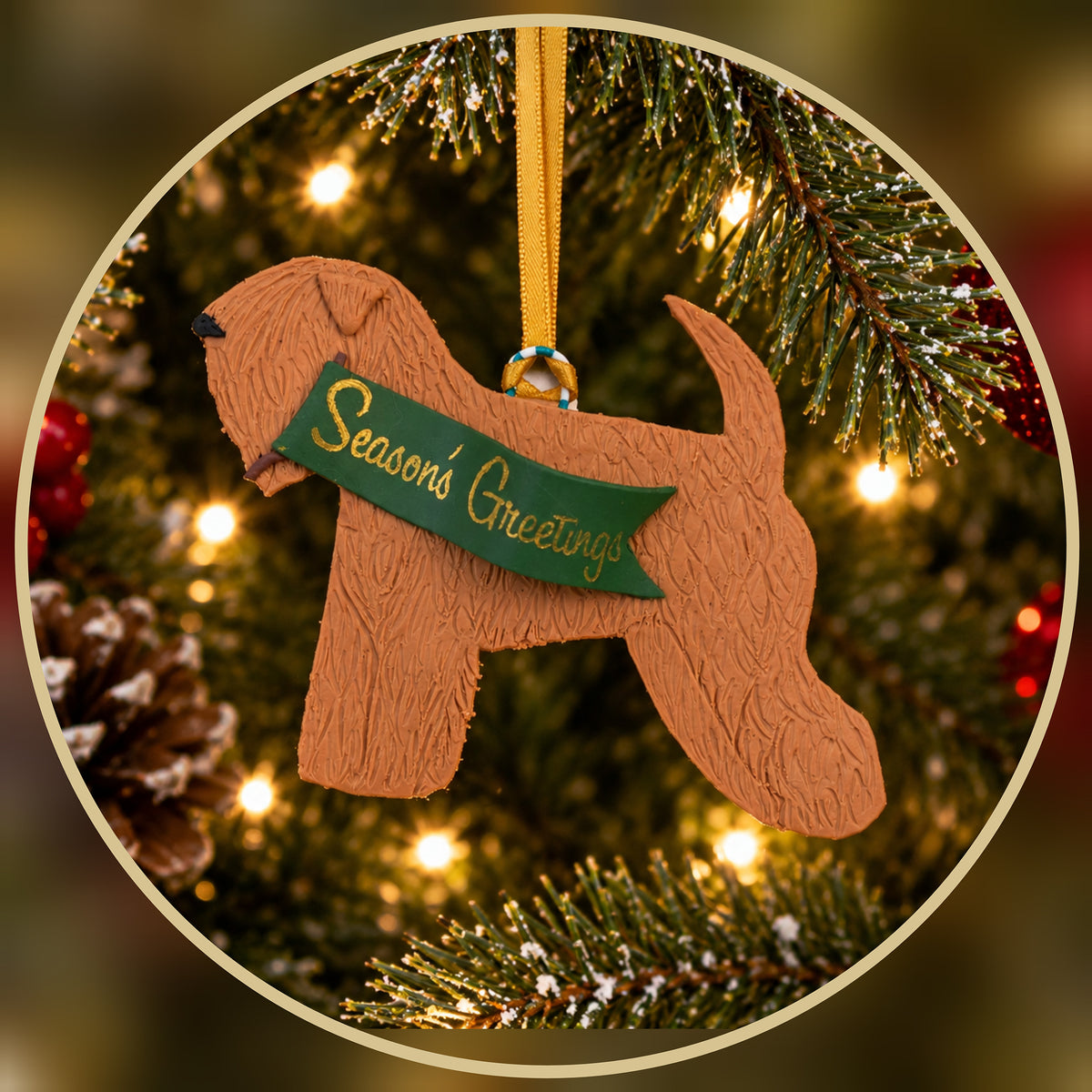 Wheaten Terrier Seasons Greetings Decoration