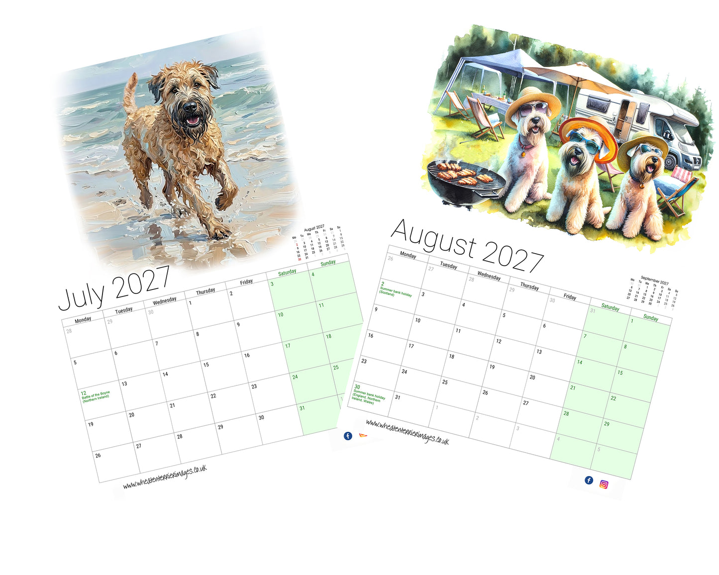 Soft Coated Wheaten Terrier Calendar 2027
