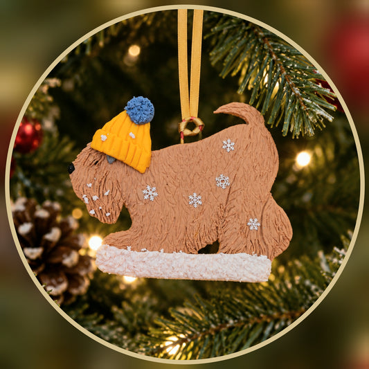 Lets Play Wheaten In Snow Christmas Decoration