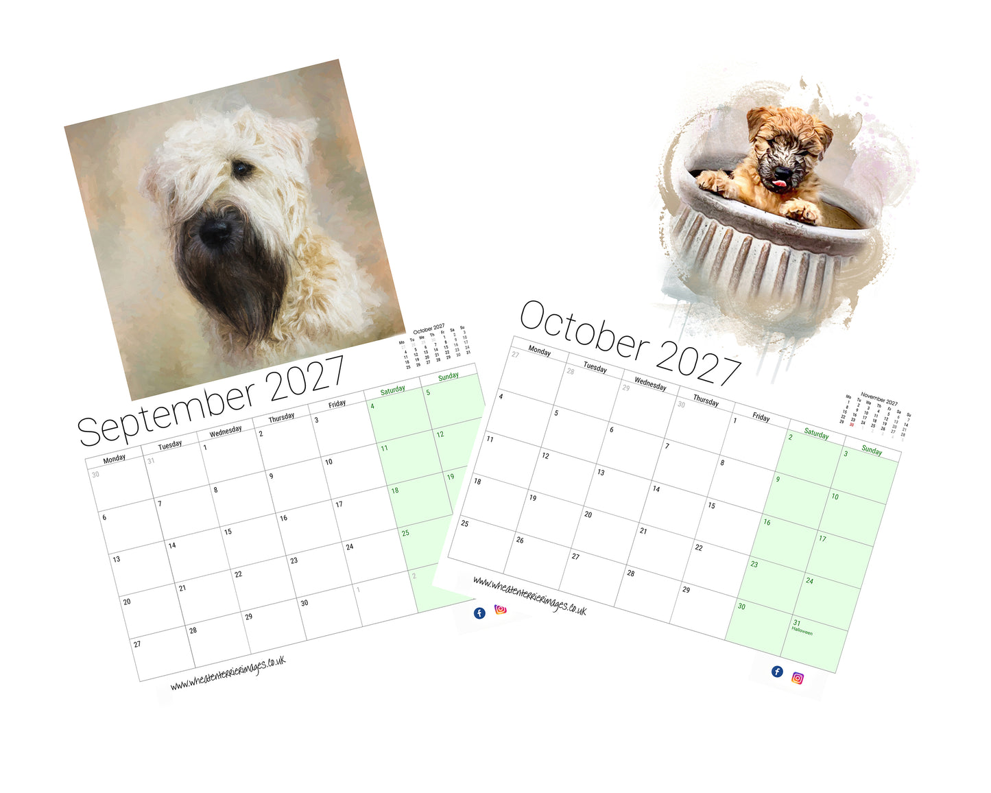 Soft Coated Wheaten Terrier Calendar 2027