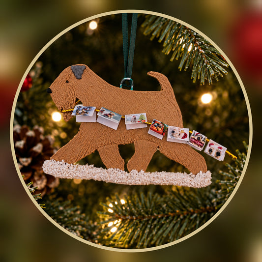 Cheeky Wheaten Terrier Running With Christmas Cards