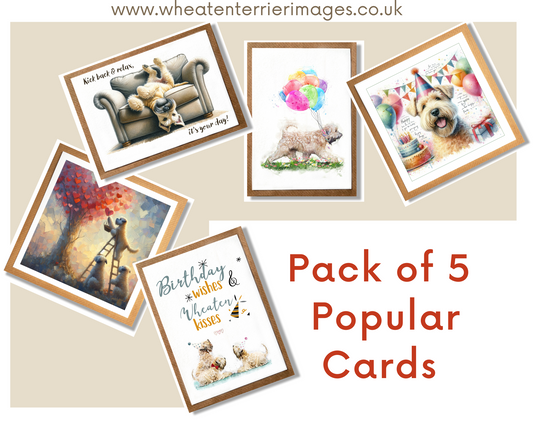 Soft Coated Wheaten Terrier Cards Pack of 5