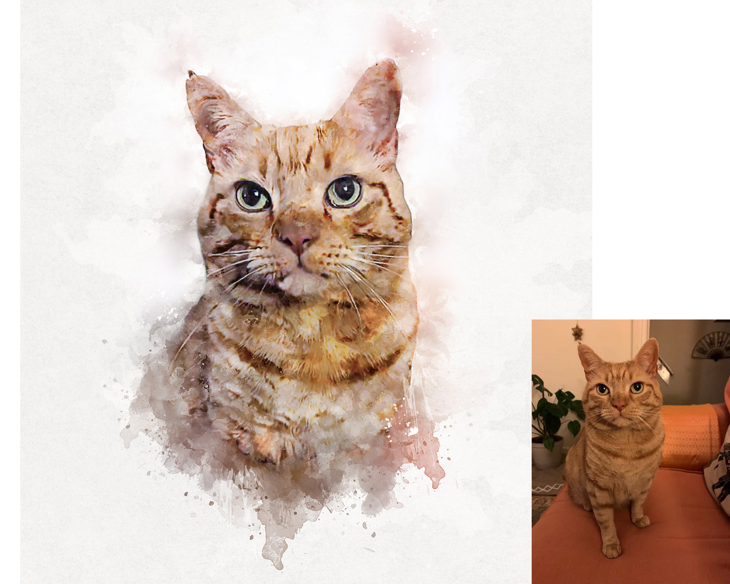 Personalised Digital Watercolour Painting