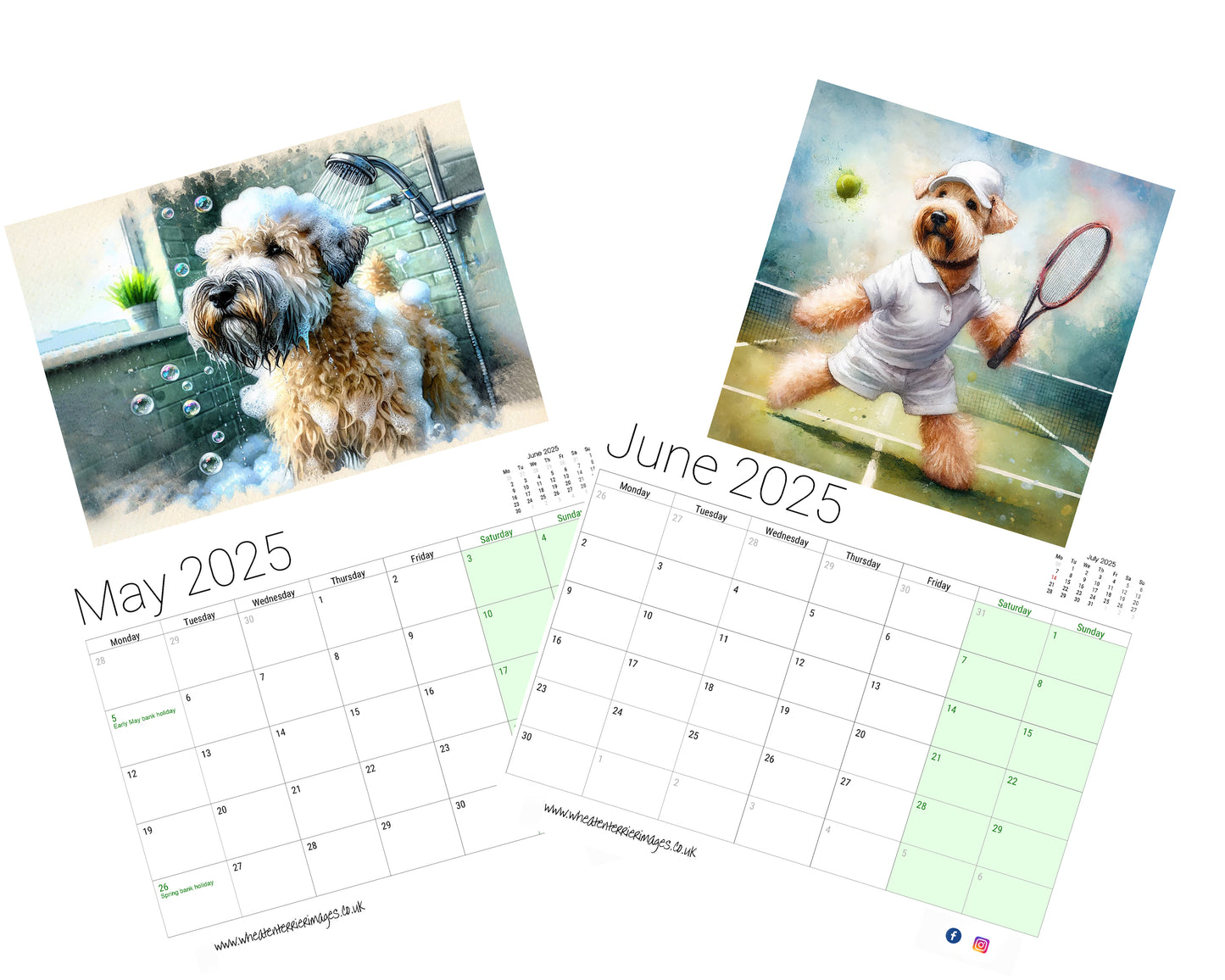 Soft Coated Wheaten Terrier Calendar 2025