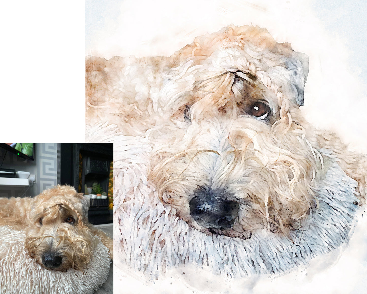 Personalised Digital Watercolour Painting