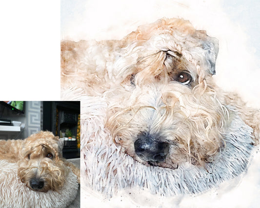 Personalised Digital Watercolour Painting