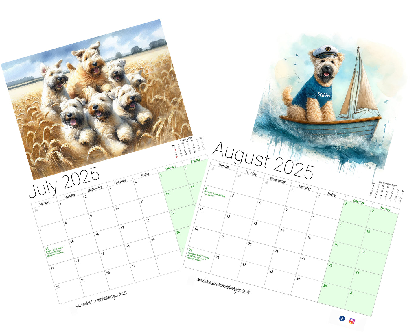 Soft Coated Wheaten Terrier Calendar 2025