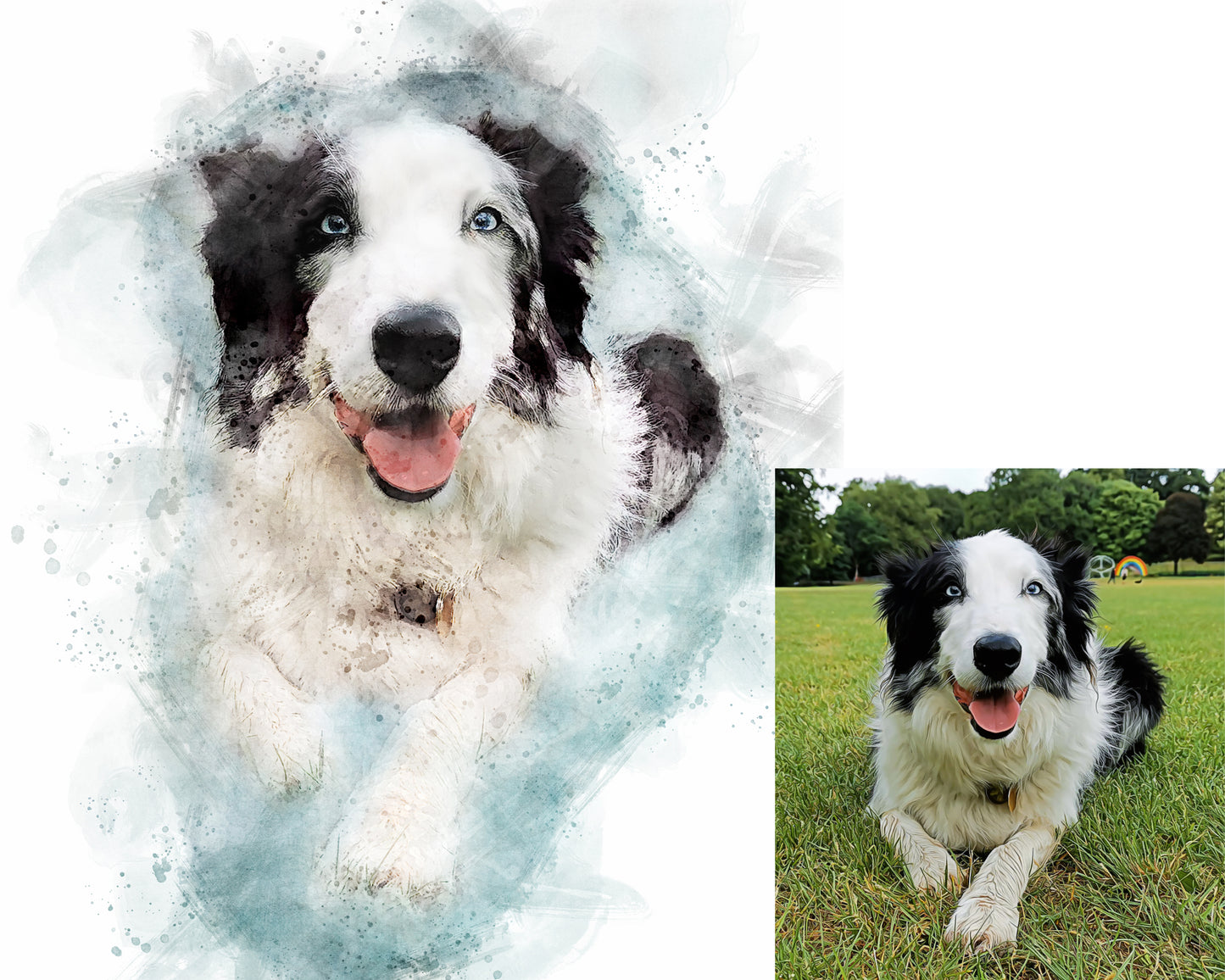 Personalised Digital Watercolour Painting