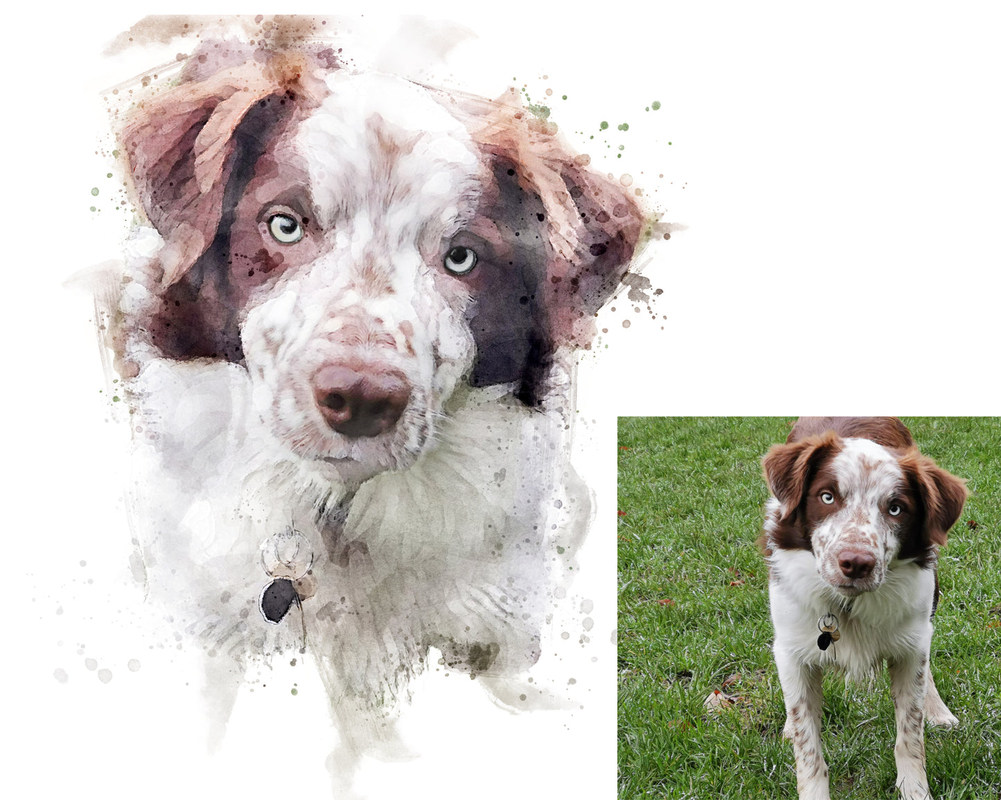 Personalised Digital Watercolour Painting