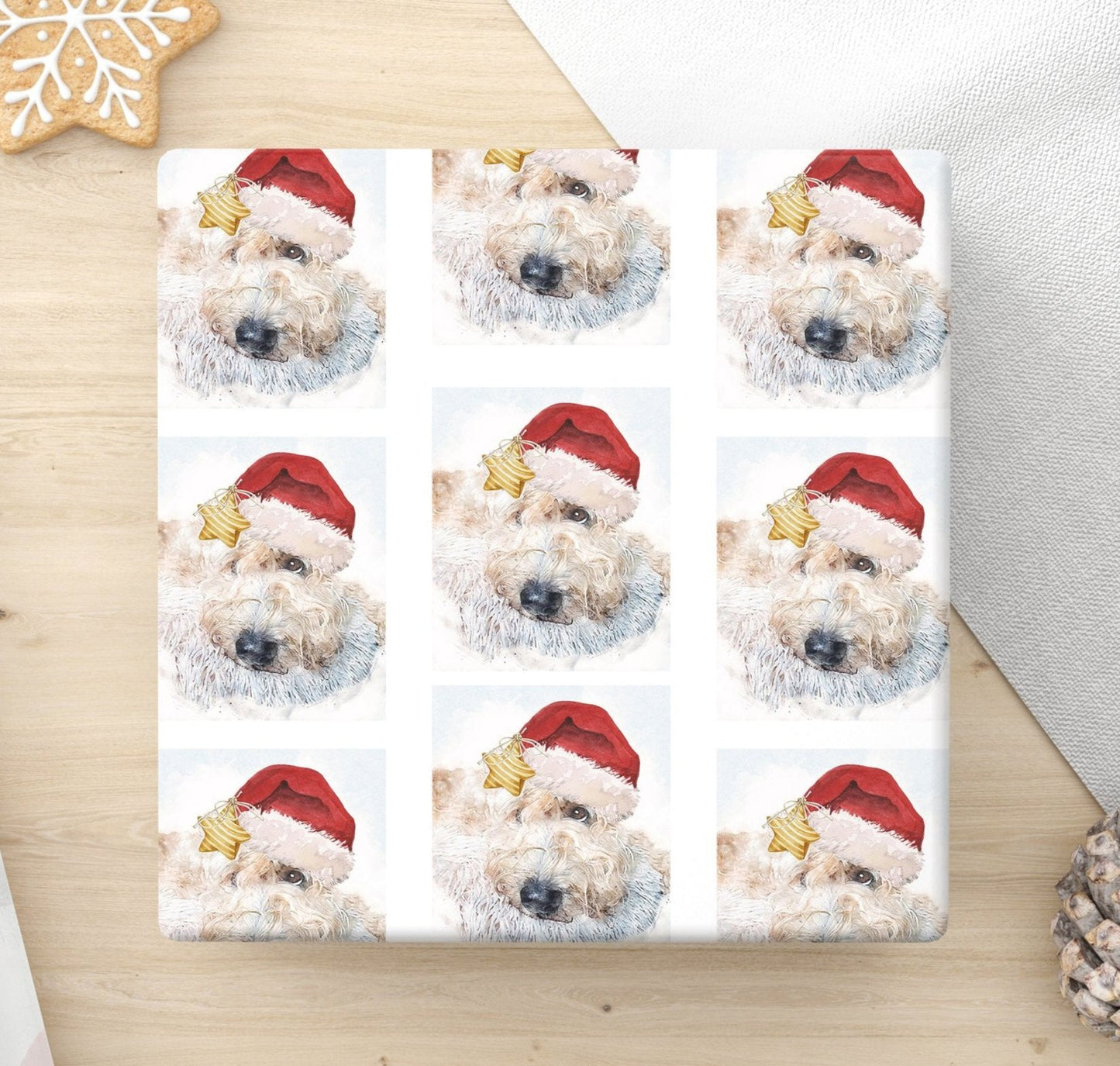 soft coated wheaten terrier christmas paper bundle