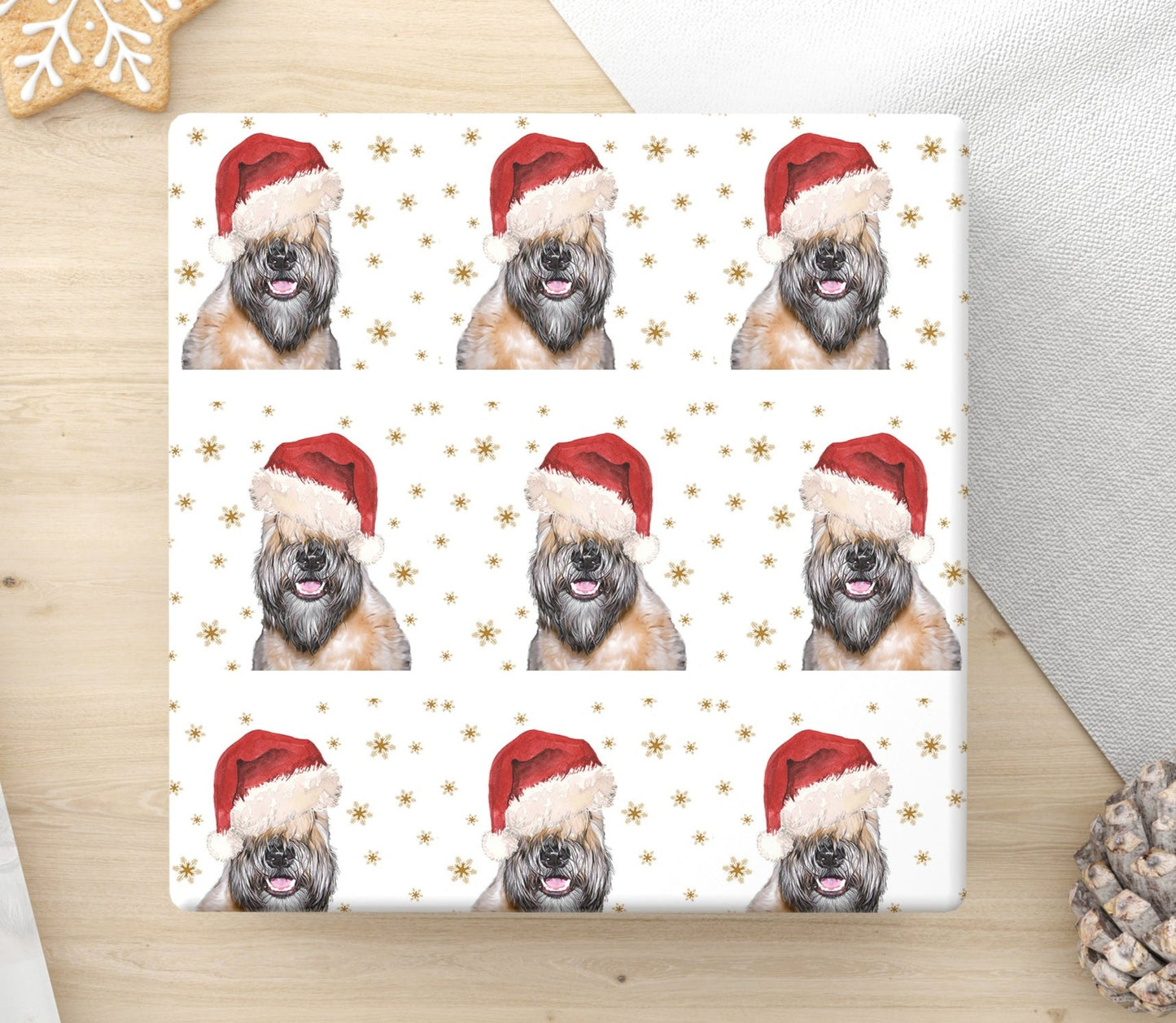 soft coated wheaten terrier christmas paper bundle