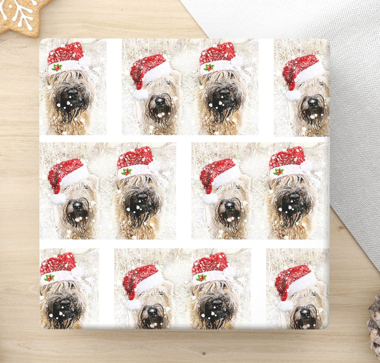 soft coated wheaten terrier christmas paper bundle