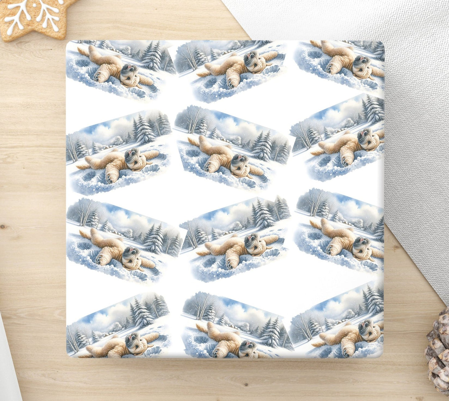 soft coated wheaten terrier christmas paper bundle