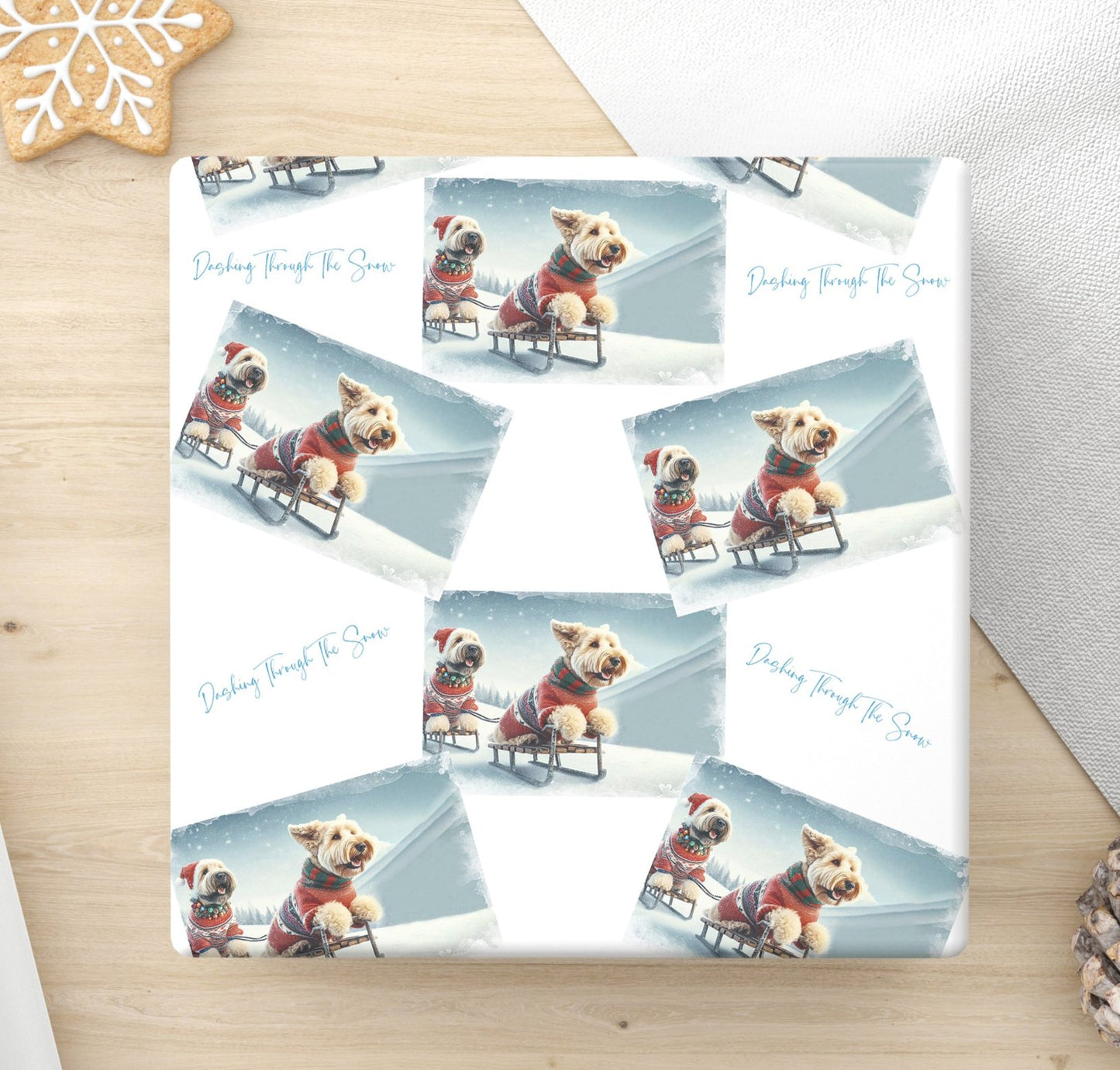 soft coated wheaten terrier christmas paper bundle