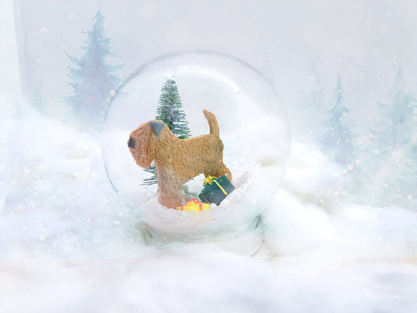 Wheaten Terrier Christmas Snow Globe